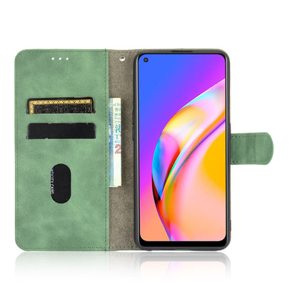 Skin-touch Supporting Stand Wallet Phone Case for Oppo F19 Pro+ 5G / A94 5G