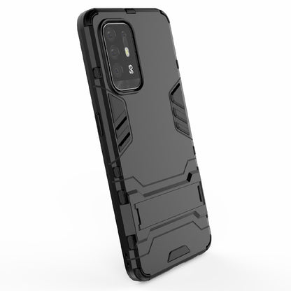 2 in 1 Design PC + TPU Hybrid Phone Cover Protector with Kickstand for Oppo Reno5 Z 5G