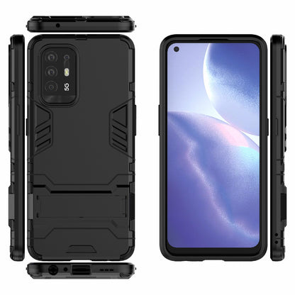 2 in 1 Design PC + TPU Hybrid Phone Cover Protector with Kickstand for Oppo Reno5 Z 5G