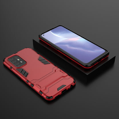 2 in 1 Design PC + TPU Hybrid Phone Cover Protector with Kickstand for Oppo Reno5 Z 5G