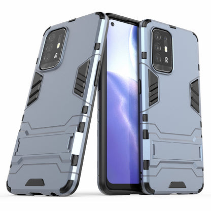 2 in 1 Design PC + TPU Hybrid Phone Cover Protector with Kickstand for Oppo Reno5 Z 5G