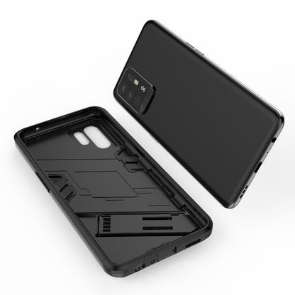 Foldable Kickstand Design PC + TPU Hybrid Phone Protection Case Cover for Oppo Reno5 Z 5G