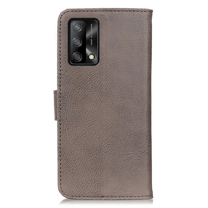 KHAZNEH Leather Protector Case Wallet Stand Phone Cover for Oppo F19 / A74 4G