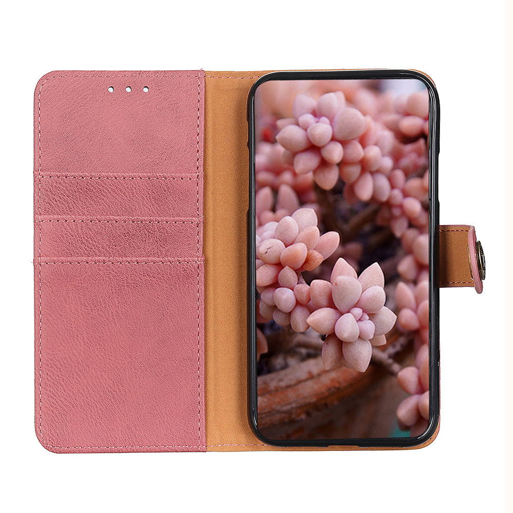 KHAZNEH Leather Protector Case Wallet Stand Phone Cover for Oppo F19 / A74 4G