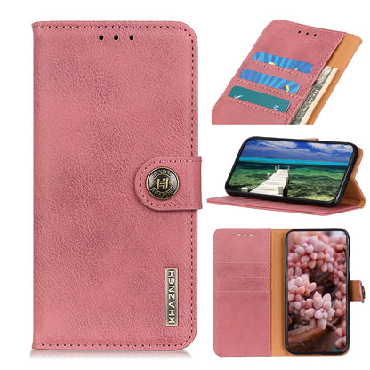 KHAZNEH Leather Protector Case Wallet Stand Phone Cover for Oppo F19 / A74 4G