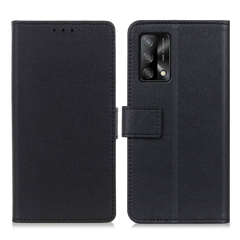 PU Leather Wallet Stand Protective Phone Cover for Oppo F19 / Oppo A74 4G