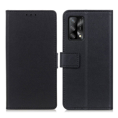 PU Leather Wallet Stand Protective Phone Cover for Oppo F19 / Oppo A74 4G