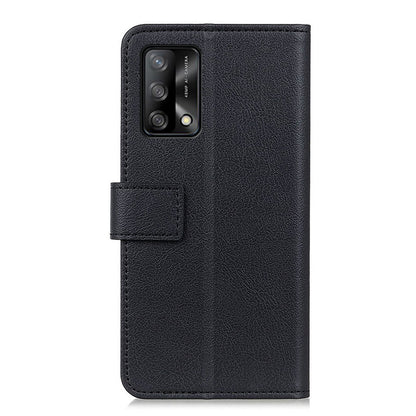 PU Leather Wallet Stand Protective Phone Cover for Oppo F19 / Oppo A74 4G