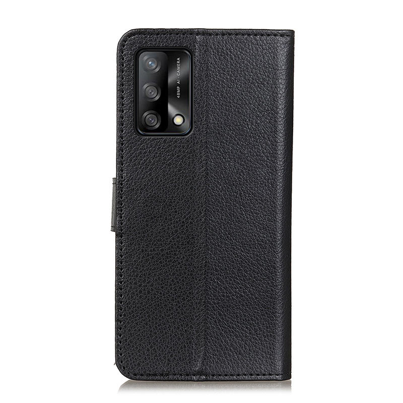 Litchi Texture Leather Wallet Stand Flip Case for Oppo F19 / Oppo A74 4G