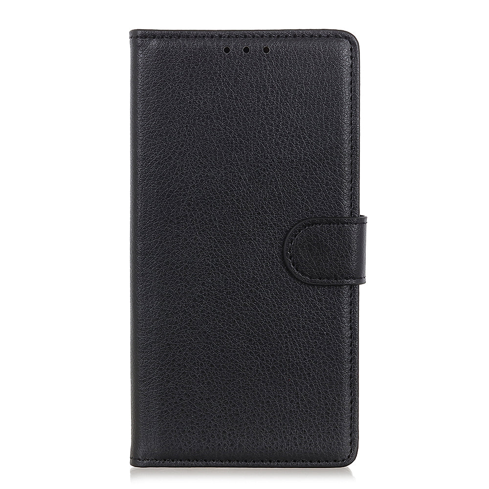 Litchi Texture Leather Wallet Stand Flip Case for Oppo F19 / Oppo A74 4G