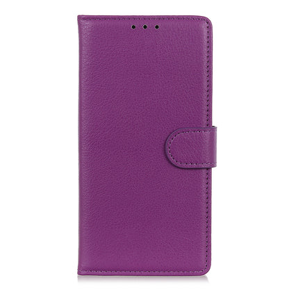 Litchi Texture Leather Wallet Stand Flip Case for Oppo F19 / Oppo A74 4G