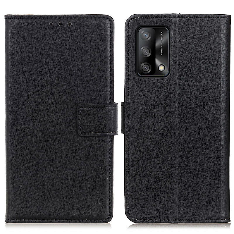 Magnetic Clasp PU Leather Protective Phone Wallet Stand Shell Case for Oppo F19 / Oppo A74 4G