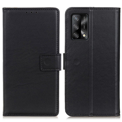 Magnetic Clasp PU Leather Protective Phone Wallet Stand Shell Case for Oppo F19 / Oppo A74 4G