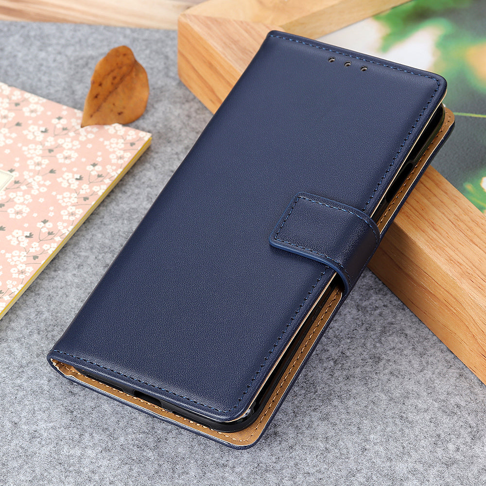 Magnetic Clasp PU Leather Protective Phone Wallet Stand Shell Case for Oppo F19 / Oppo A74 4G