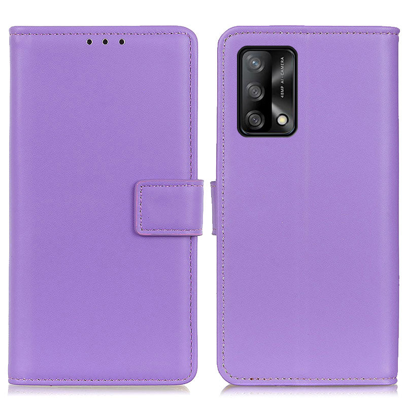 Magnetic Clasp PU Leather Protective Phone Wallet Stand Shell Case for Oppo F19 / Oppo A74 4G