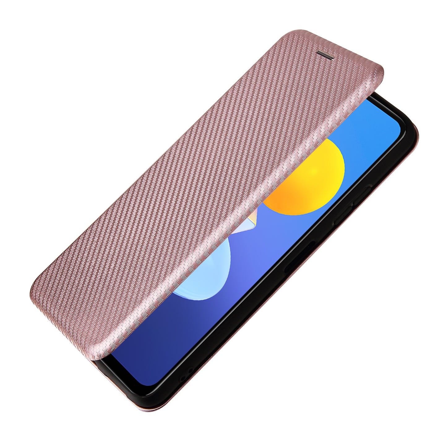 Carbon Fiber Texture Auto-absorbed Leather Mobile Phone Case for vivo Y72 5G/iQOO Z3 5G