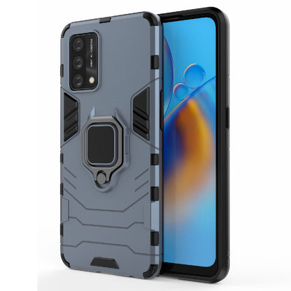 Kickstand Design Cool Guard PC + TPU Hybrid Phone Cover Case for Oppo A74 4G