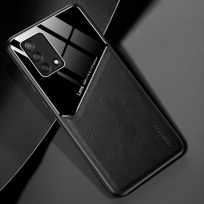 Precise Cut-Out Leather Coated Hybrid Case with Metal Sheet Inside for Oppo A74 4G