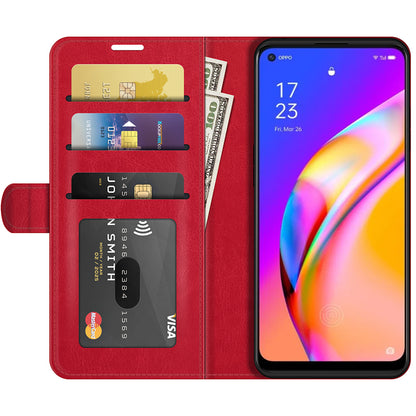 Wallet Case Design Retro Style Crazy Horse Texture Leather for Oppo A94 5G