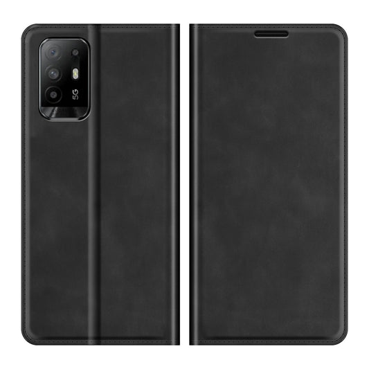 Skin-touch Leather Cover Auto-Absorbed Protective Case with Wallet Stand for Oppo A94 5G