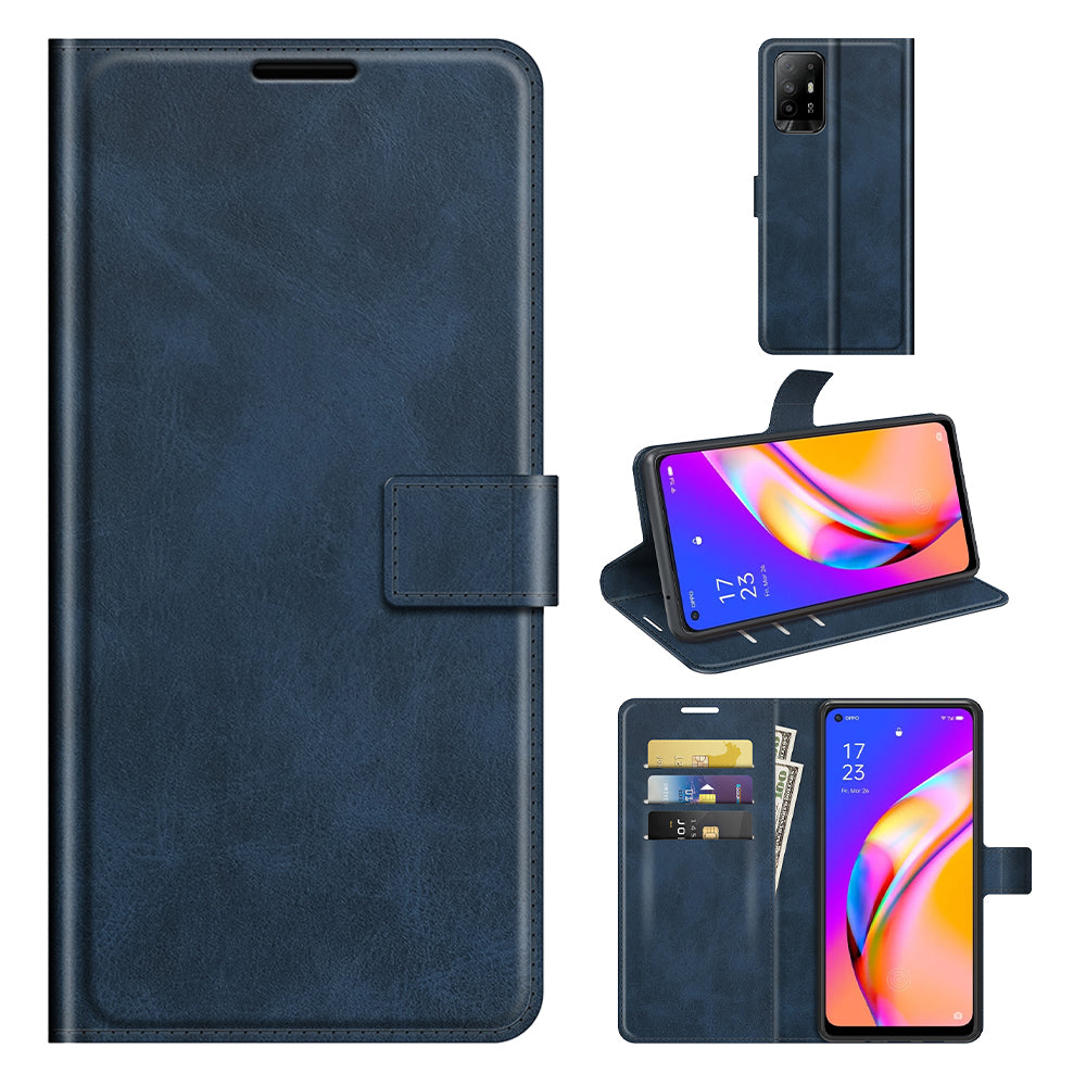 Magnetic Clasp Shockproof Phone Case Wallet Stand Flip Leather Cover for Oppo A94 5G