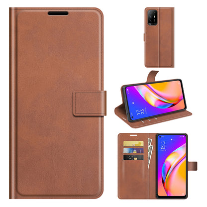 Magnetic Clasp Shockproof Phone Case Wallet Stand Flip Leather Cover for Oppo A94 5G