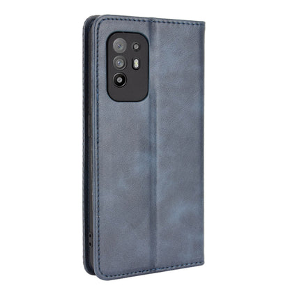 Vintage Style Magnetic Attraction Wallet Stand Phone Case Cover for Oppo A94 5G/Reno5 Z/F19 Pro+ 5G