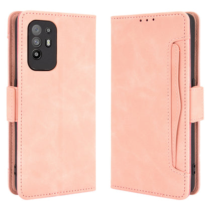 Leather Phone Wallet Design Stand Feature Protective Cover Case with Multiple Card Slots for Oppo A94 5G/Reno5 Z/F19 Pro+ 5G