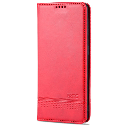 AZNS For Oppo A74 4G / Oppo F19 Phone Case Magnetic Absorption Folding Stand Flip Cover PU Leather Phone Protector with Wallet