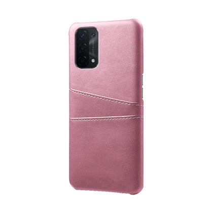 KSQ Double Card Slots PU Leather Coated PC Shell Cover Case for Oppo A74 5G / A54 5G / A93 5G