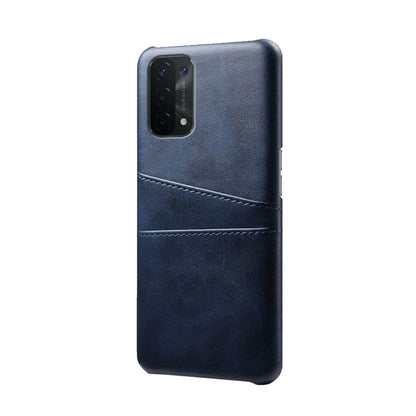 KSQ Double Card Slots PU Leather Coated PC Shell Cover Case for Oppo A74 5G / A54 5G / A93 5G