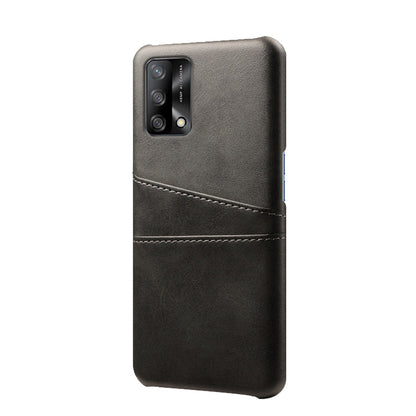 KSQ Double Card Slots PU Leather Coated PC Phone Cover Case for Oppo A74 4G / Oppo F19