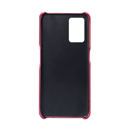 KSQ Double Card Slots PU Leather Coated PC Phone Cover Case for Oppo A74 4G / Oppo F19