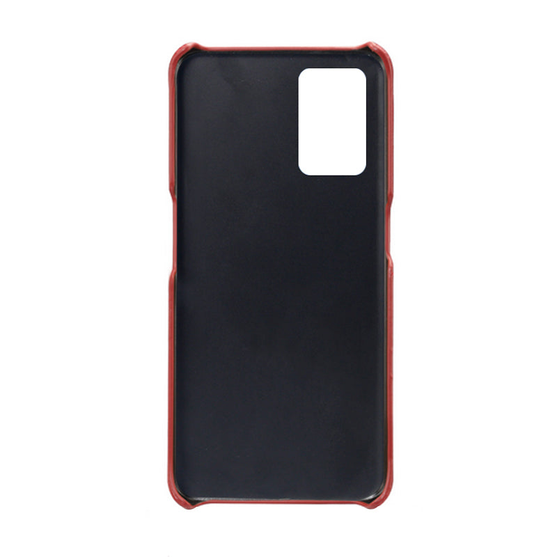 KSQ Double Card Slots PU Leather Coated PC Phone Cover Case for Oppo A74 4G / Oppo F19