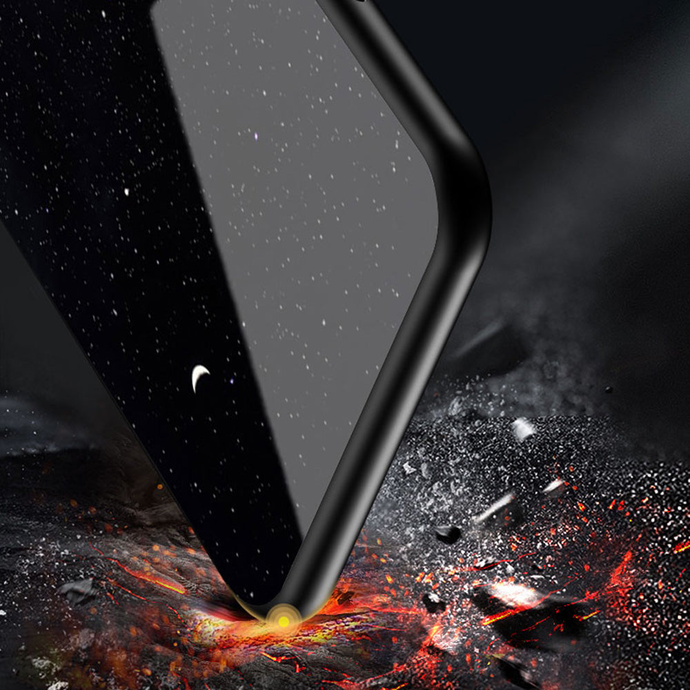 Starry Sky Pattern Anti-Scratch Tempered Glass Well-Protected Phone Hybrid Case Cover for Oppo A94 5G/Reno5 Z/F19 Pro+ 5G