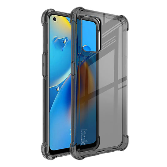 IMAK Sheer Flexible TPU Case Well-Protected Cover with High Transparency Screen Protector for Oppo F19 4G/A74 4G