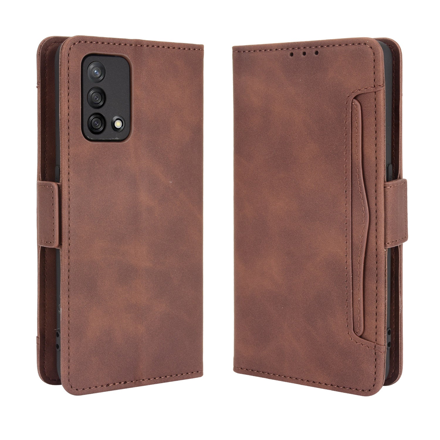 Multiple Card Slots Design Stand Leather Wallet Phone Case for Oppo A74 4G/F19