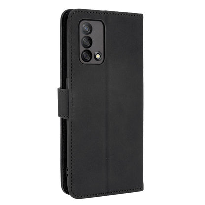 Skin-touch Feeling Leather Wallet Stand Flip Case Protective Phone Shell Cover for Oppo F19/A74 4G