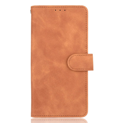 Skin-touch Feeling Leather Wallet Stand Flip Case Protective Phone Shell Cover for Oppo F19/A74 4G