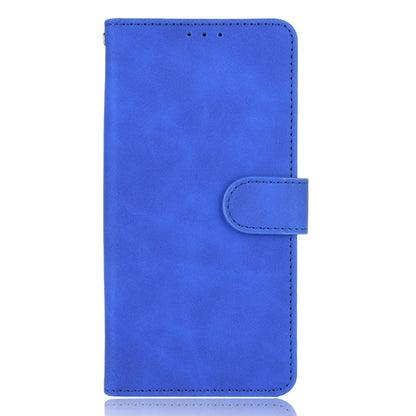 Skin-touch Feeling Leather Wallet Stand Flip Case Protective Phone Shell Cover for Oppo F19/A74 4G