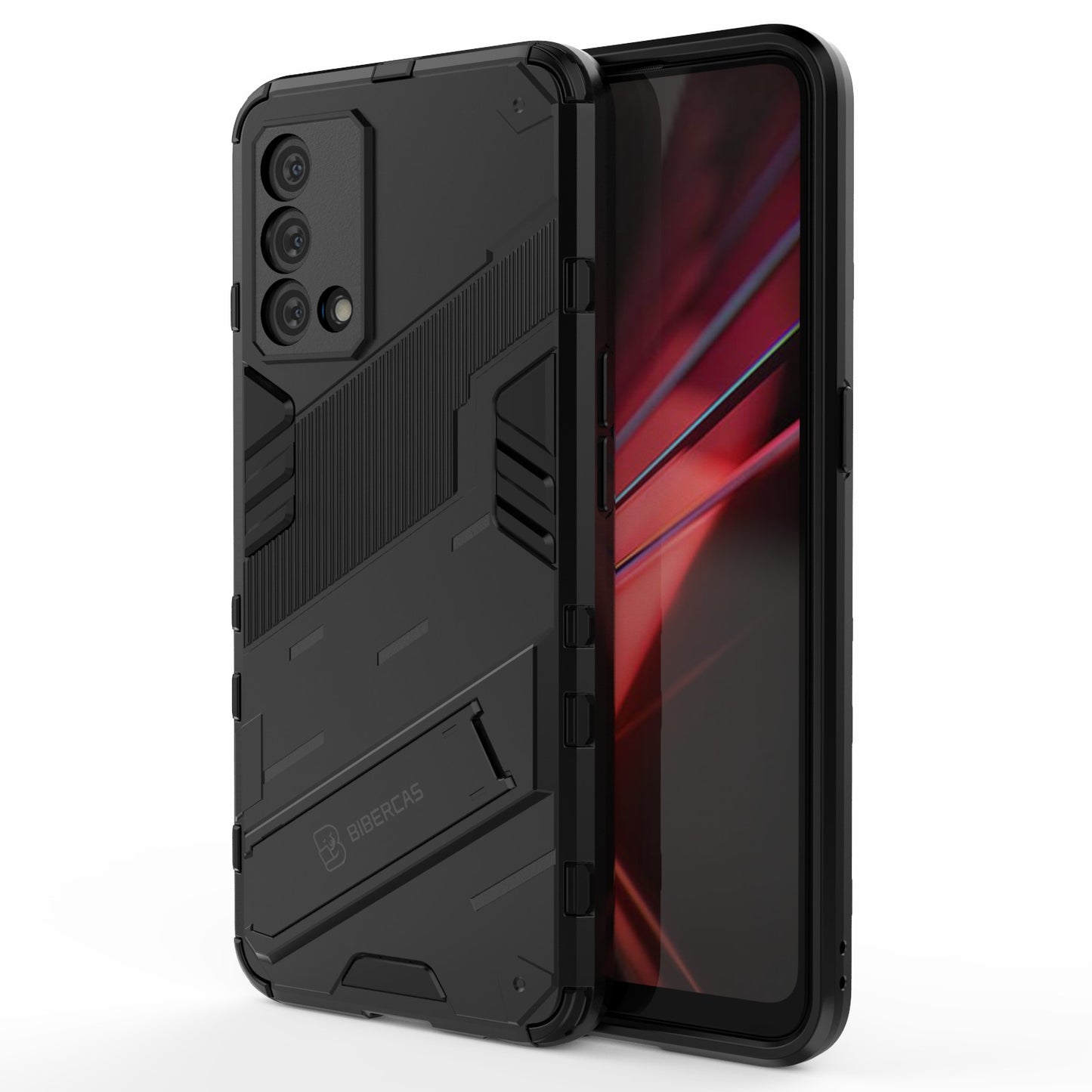 PC + TPU Shockproof Hybrid Case Phone Cover with Foldable Kickstand for Oppo K9