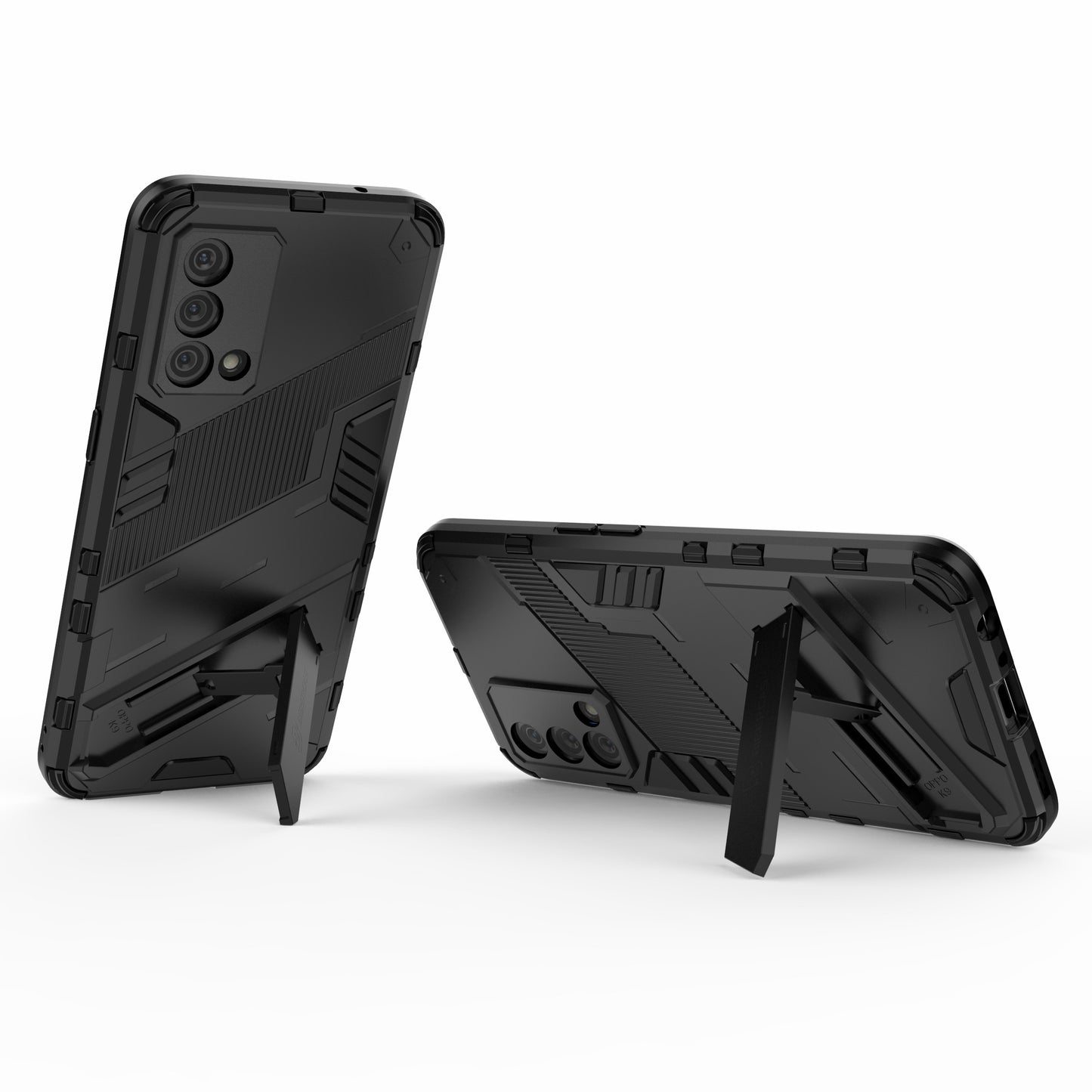 PC + TPU Shockproof Hybrid Case Phone Cover with Foldable Kickstand for Oppo K9