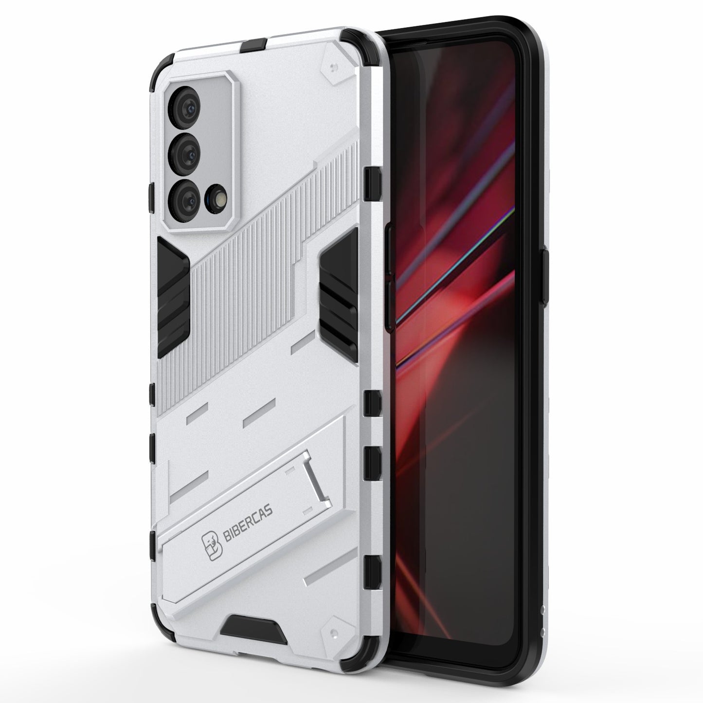 PC + TPU Shockproof Hybrid Case Phone Cover with Foldable Kickstand for Oppo K9