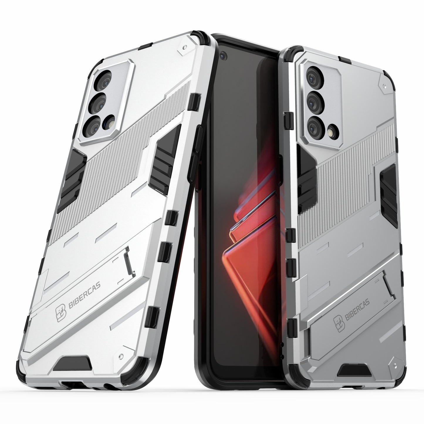 PC + TPU Shockproof Hybrid Case Phone Cover with Foldable Kickstand for Oppo K9