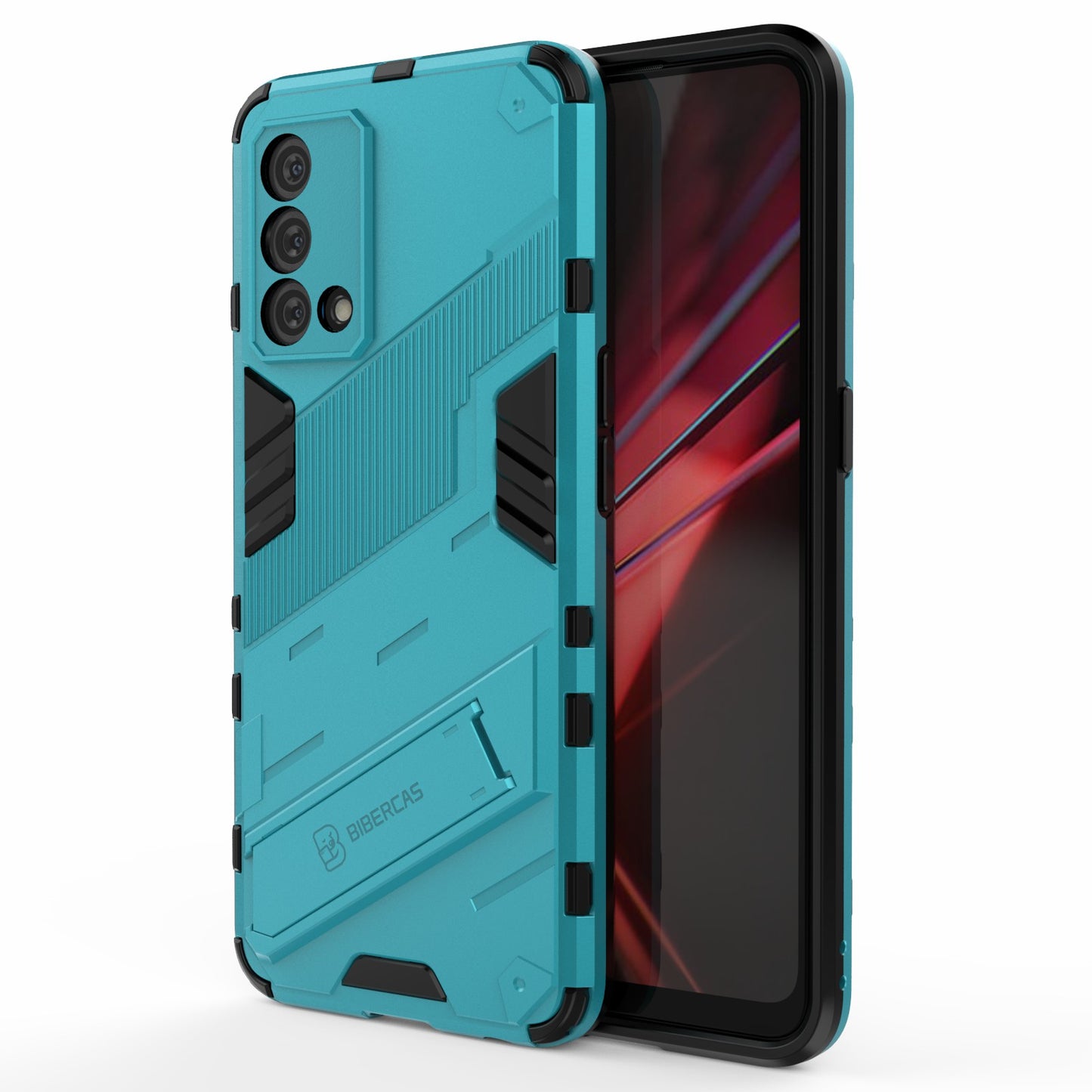 PC + TPU Shockproof Hybrid Case Phone Cover with Foldable Kickstand for Oppo K9