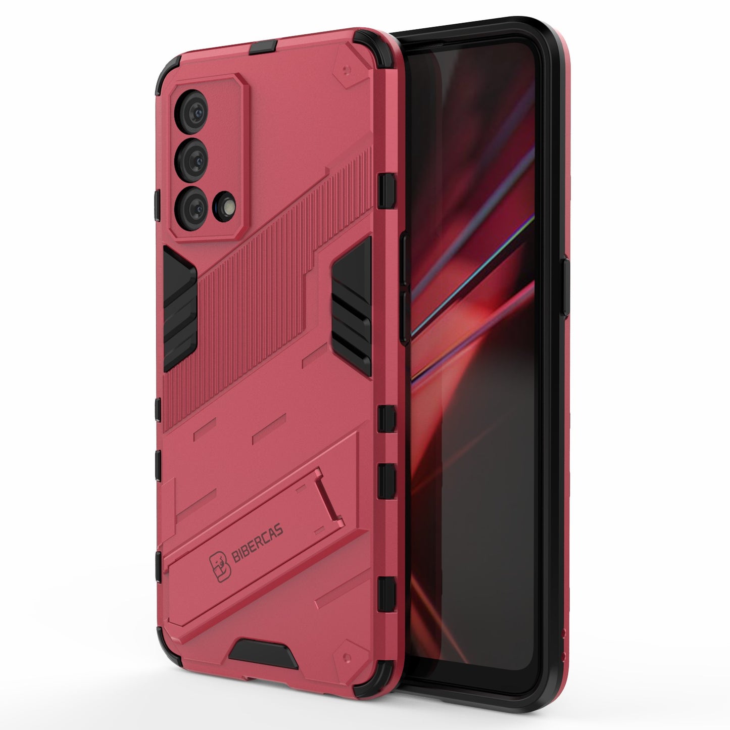 PC + TPU Shockproof Hybrid Case Phone Cover with Foldable Kickstand for Oppo K9