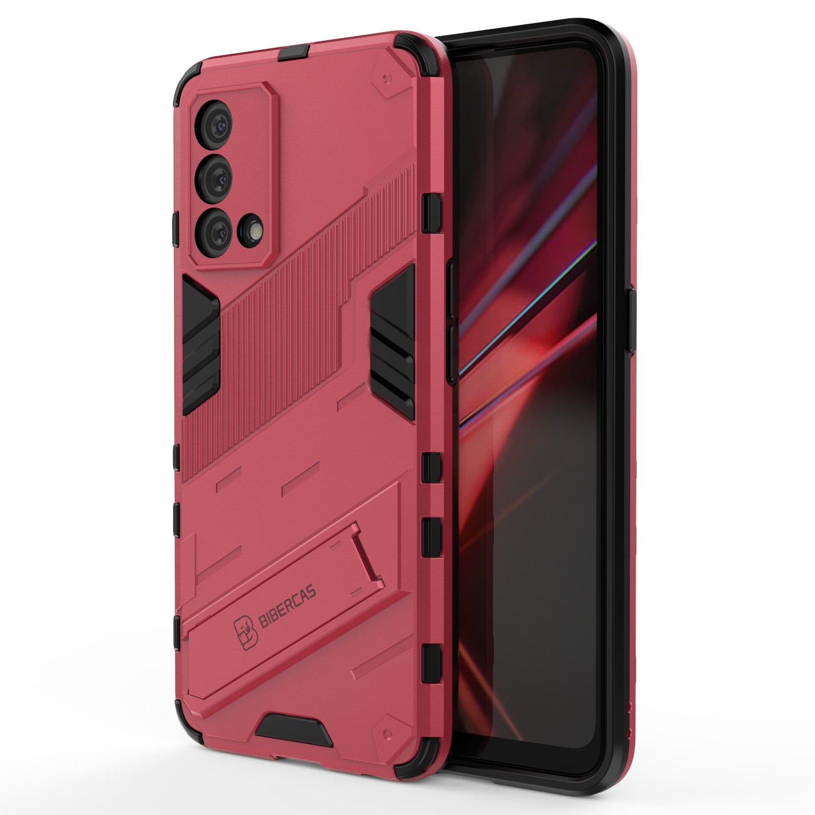 PC + TPU Shockproof Hybrid Case Phone Cover with Foldable Kickstand for Oppo K9