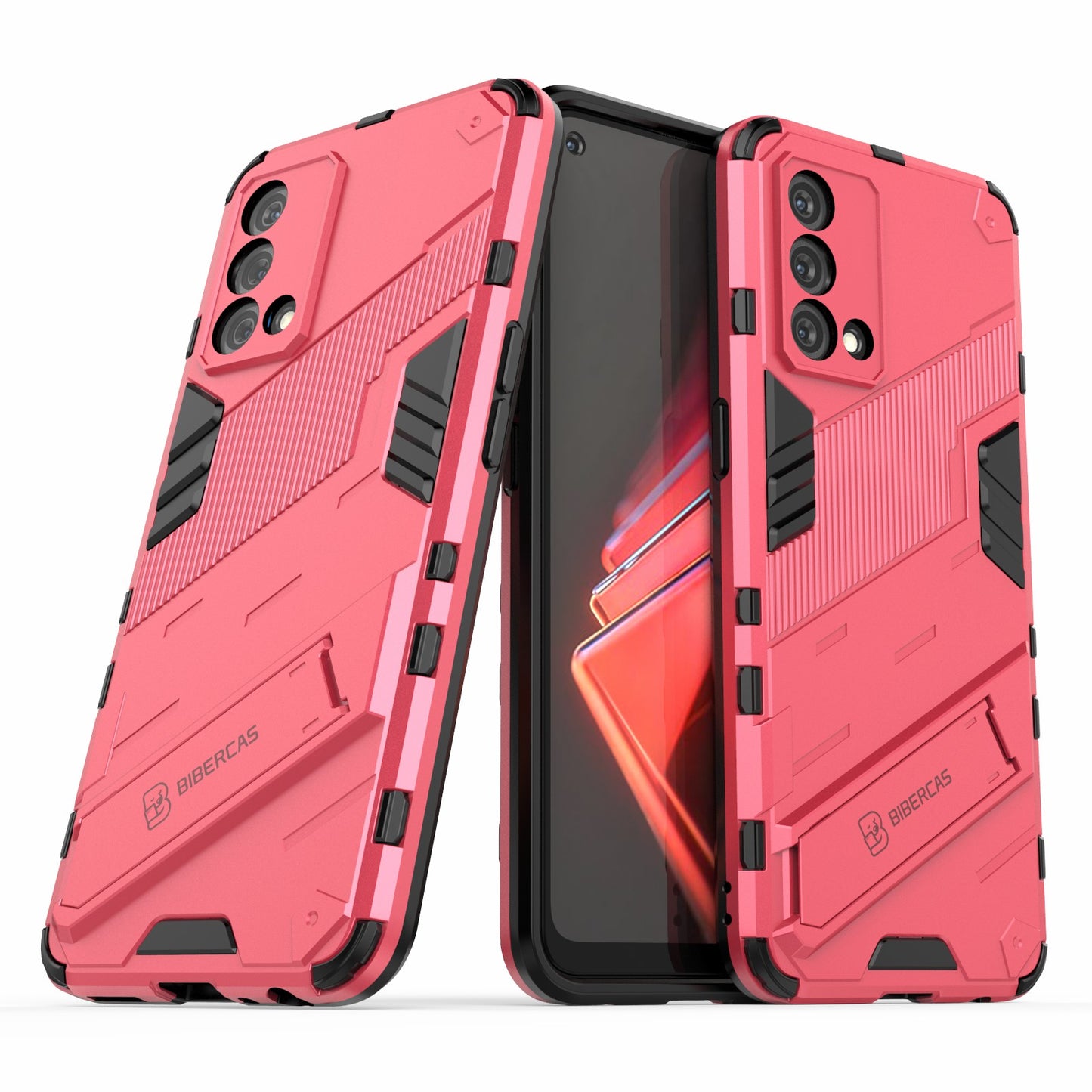 PC + TPU Shockproof Hybrid Case Phone Cover with Foldable Kickstand for Oppo K9