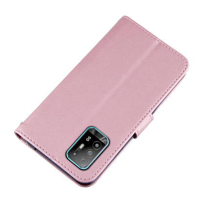 Full Protection Splicing Leather Phone Cover Wallet Stand Case with Strap for Oppo A94 5G