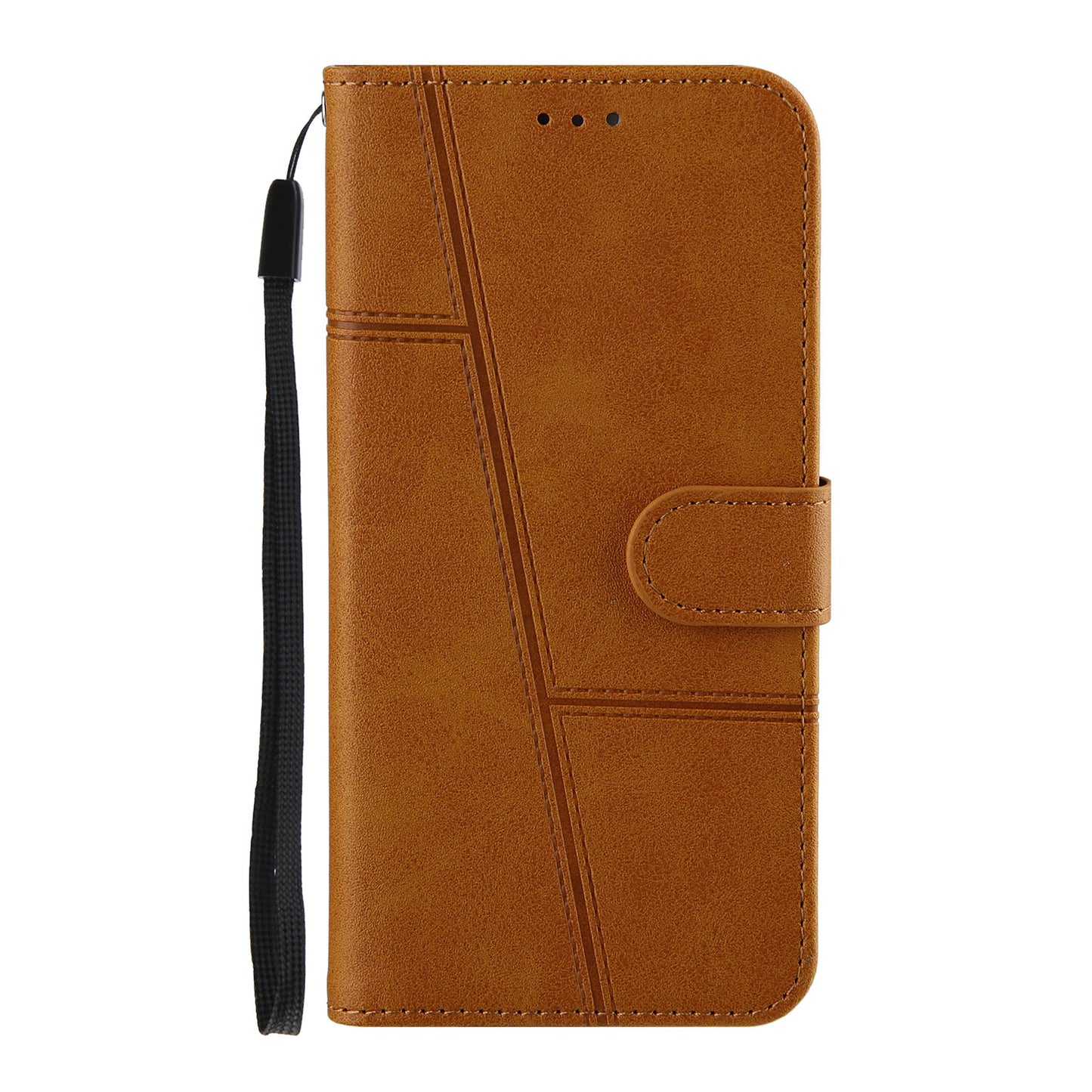 Full Protection Splicing Leather Phone Cover Wallet Stand Case with Strap for Oppo A94 5G